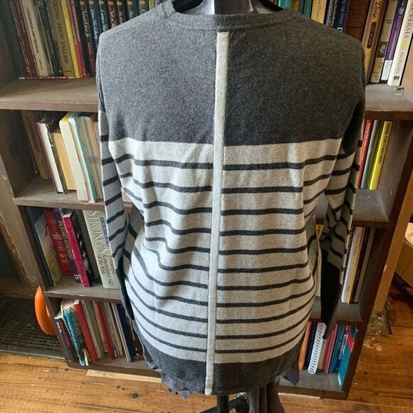 Orvis silk cotton & cashmere blend striped S pullover sweater - Picture 2 of 4